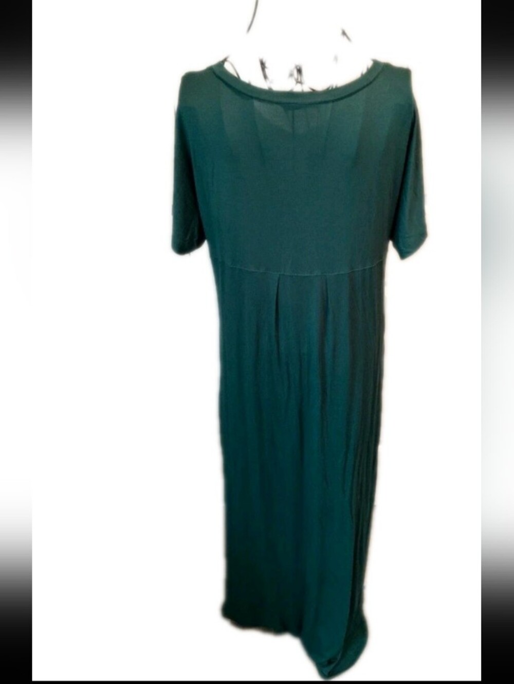 Nwt Huskaray Green Vneck Maxi Dress Pockets Large - Picture 2 of 5